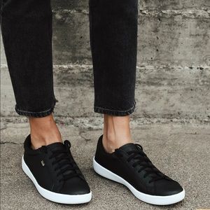 Black Leather Sneakers by Keds